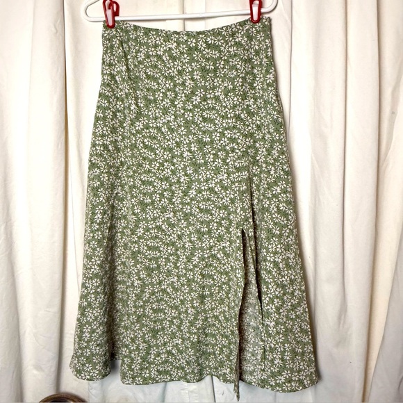 Dazy Mint Green Floral Long Spring Skirt Women's Sz M - Picture 3 of 5